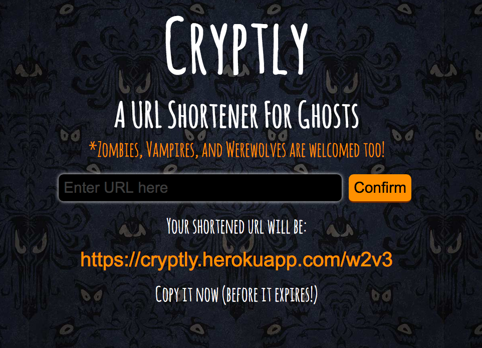 Cryptly: A url shortener for ghosts